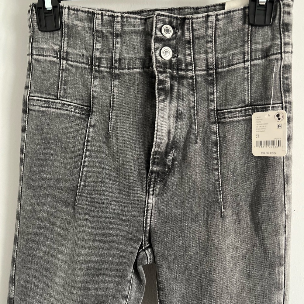 🌻🆕FREE PEOPLE We The Free Jayde Flare Jeans-Ridge Grey color-Size 27 - Picture 14 of 16